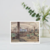 モーレタニア旅客船、インテリア1940sビュー ポストカード (スタンド正面)