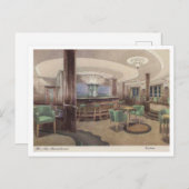 モーレタニア旅客船、インテリア1940sビュー ポストカード (正面/裏面)