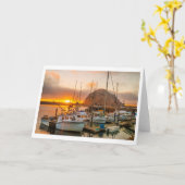 モーロベイハーバーアットサンセットグリーティングカード カード (黄色い花)