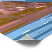 モーロロックカリフォルニアトラベルアートヴィンテージ ポスター (角)