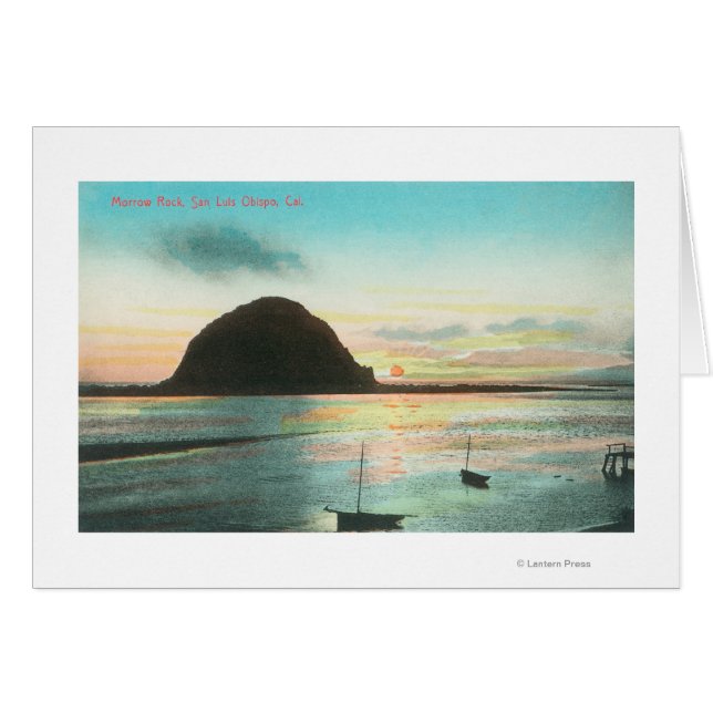 モーロー・ロックと湾の空中眺め (正面横)