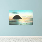 モーロー・ロックと湾の空中眺め キャンバスプリント (インサイチュ (ウッドフロア))