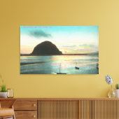 モーロー・ロックと湾の空中眺め キャンバスプリント (インサイチュ (リビング))