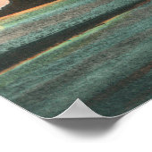 モーロー・ロックと湾の空中眺め ポスター (角)