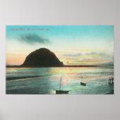 モーロー・ロックと湾の空中眺め ポスター (正面)