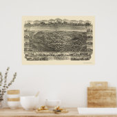 モーンズビルPAパノラママップ – 1898 ポスター (キッチン)