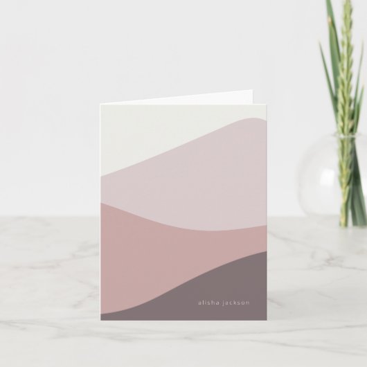 モーヴの波 ノートカード (正面)