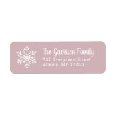 モーヴウィンタースノーフレークホリデー差出人住所 ラベル (正面)