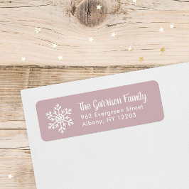 モーヴウィンタースノーフレークホリデー差出人住所 ラベル