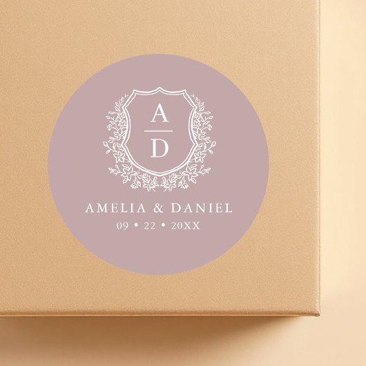 モーヴクレストモノグラモダンム結婚ズ ラウンドシール