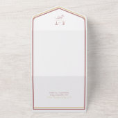 モーヴシャンパーニュ+ホワシンプルイモダント結婚の オールインワン招待状 (外側)