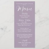 モーヴシンプルスタイル結婚ズディナー メニュー (正面)