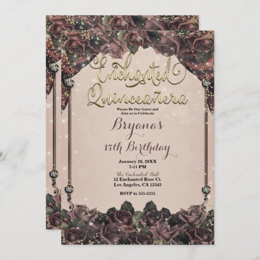 モーヴスパイスバラスパークル15キンセアニラ15th 招待状 (正面/裏面)