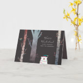 モーヴタウペモダンクリスマスカスタム休暇 カード (黄色い花)