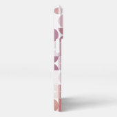 モーヴタウペ赤面ピンクミッドセンチュリーサークル模様 iPhoneケース (右側面)