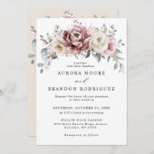 モーヴダスティバラカーキフローラ結婚式招待状 招待状 (正面/裏面)