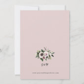 モーヴチョークのホワイトア結婚ネモン 招待状 (裏面)