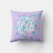 モーヴパステルカラー80th誕生日カスタム枕2 クッション (裏面)