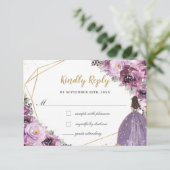 モーヴプラムパープルフローラキンセニェラプリンセス 出欠カード (スタンド正面)