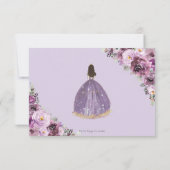 モーヴプラムパープルフローラキンセニェラプリンセス 出欠カード (裏面)