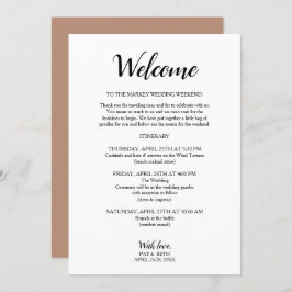モーヴモダンの結婚週末の日程招待状 招待状