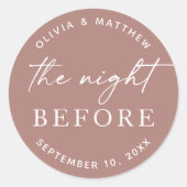 モーヴリハーサルディナー | 秋の結婚式前夜 ラウンドシール (正面)