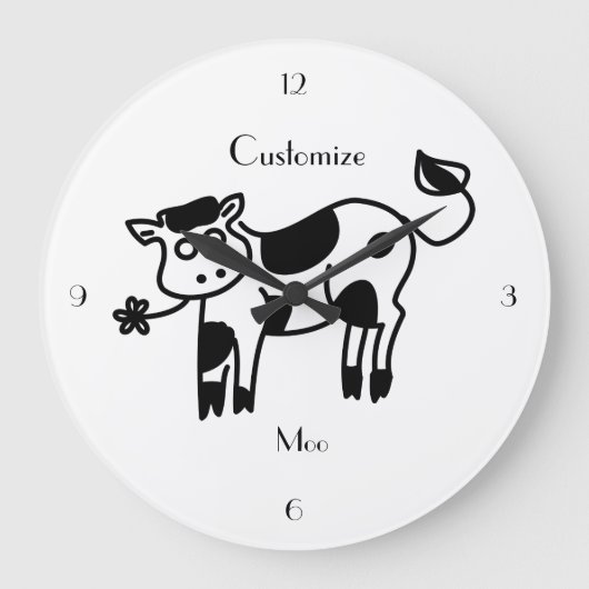 モー牛雷_コーブ ラージ壁時計 (正面)