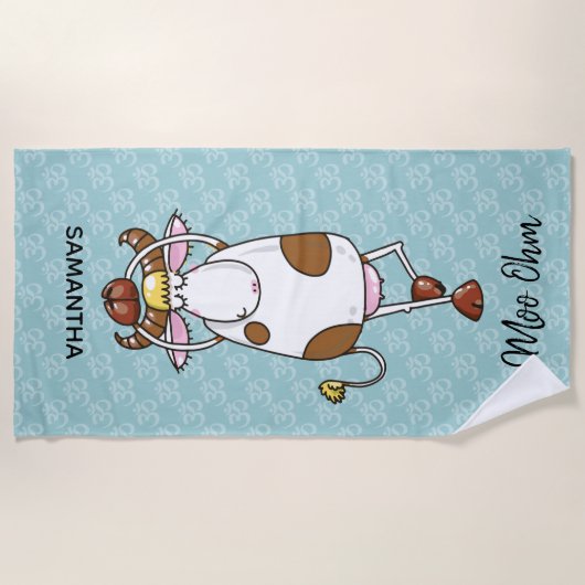 モー牛 ビーチタオル (正面)