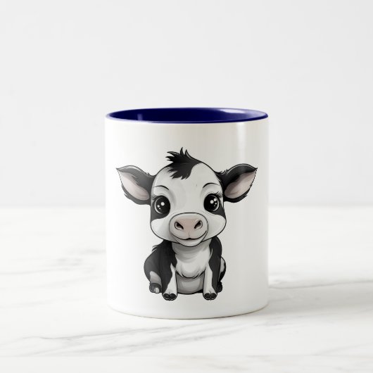 ☕🐄「モー禅の末」牛マグ🐄☕ ツートーンマグカップ (中央)