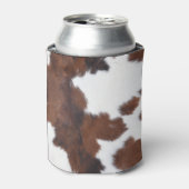 モー – ヴィング茶色の牛プリントゴルフボール 缶クーラー (缶正面)