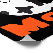 モー!牛おもしろい幽霊ハロウィーン女性少年 ポスター (角)