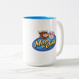 モー&Oinkコーヒーマグ ツートーンマグカップ