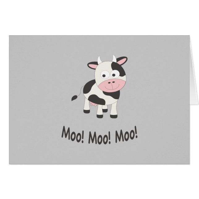 モーCute モー Cartoon Cow (正面横)