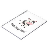 モーCute モー Cartoon Cow ノートブック (左側)