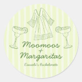 モーMoos & Margaritas手書きバチェロレッテ ラウンドシール (正面)