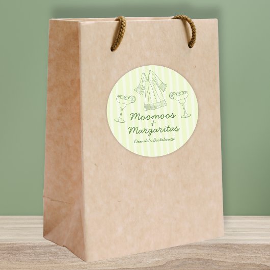 モーMoos & Margaritas手書きバチェロレッテ ラウンドシール