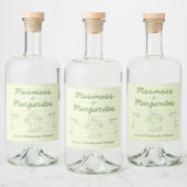 モーMoos & Margaritas手書きバチェロレッテ リキュールボトルラベル (ボトル)