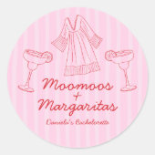 モーMoos & Margaritas Pink & Redバチェロレッテ ラウンドシール (正面)