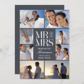 モ結婚ンタ結婚ージュの発表 招待状 (正面/裏面)