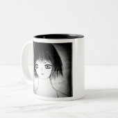 ヤイアニメマンガかわいらし女 ツートーンマグカップ (正面左)