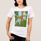 ヤイクス!ヤモリの絵 トライブレンドTシャツ (正面)