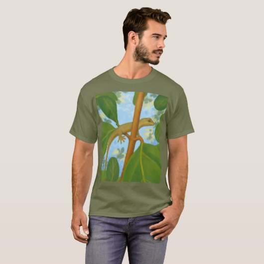 ヤイクス！ヤモリの絵 Tシャツ (正面フル)
