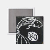 ヤイベッタフィッシュスケッチ マグネット (正面/裏面)