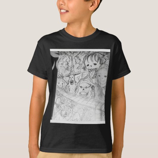 ヤイモンスターアニメマンガ Tシャツ (正面)