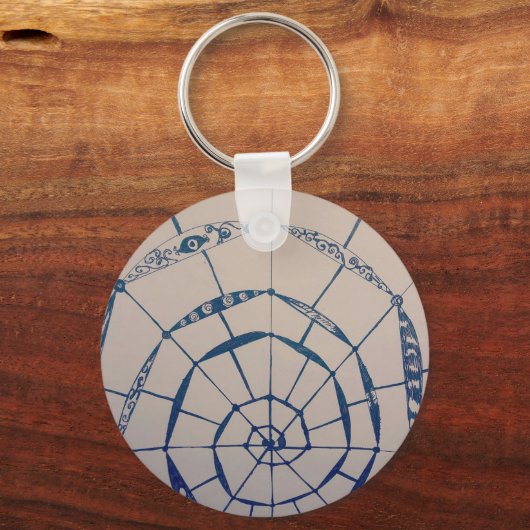 ヤエイスパイダーウェッブアート キーホルダー (正面)