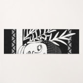 ヤガマタ - 仏頭とシュロの葉のコール+スノー Yoga ヨガマット (正面(横))