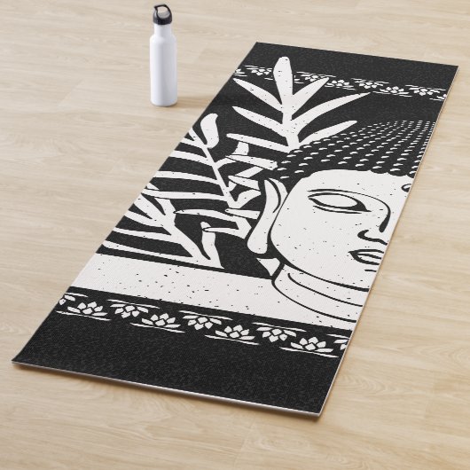 ヤガマタ - 仏頭とシュロの葉のコール+スノー Yoga ヨガマット (インサイチュ)