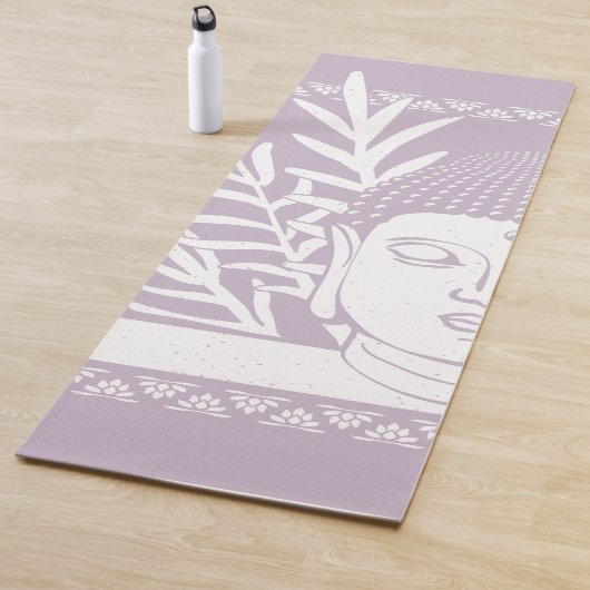 ヤガマット 仏頭とヤシの葉 雪と塵 ヨガマット (インサイチュ)