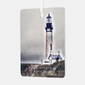 ヤキナヘッドライトハウスニューポートオレゴン メタルオーナメント (正面左)