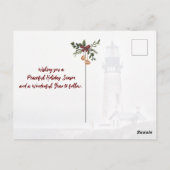 ヤキナヘッドライトハウスメリークリスマスホリデー ポストカード (裏面)